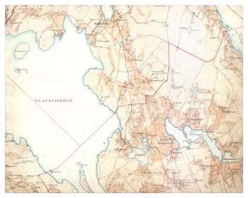 Historisk karta över Klässbol, år 1883-1895