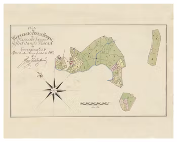 Historisk karta över Vittersjö, år 1818