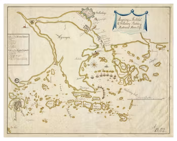 Historisk karta över Göteborgs skärgård, år 1719