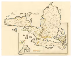 Historisk kartor över Djurö, år 1704