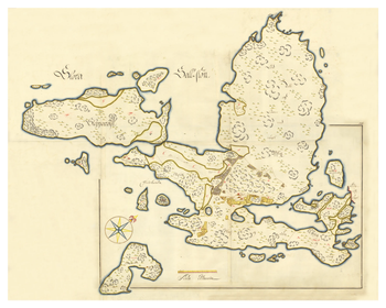 Historisk kartor över Djurö, år 1704