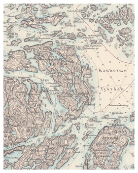 Historisk karta över Djurö och Vindö, år 1877