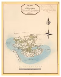 Historisk karta över Köpstadsö, år 1782