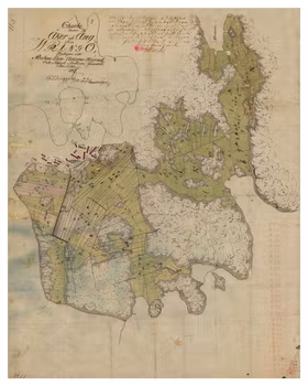 Historisk karta över Vrångö, år 1795