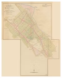 Historisk karta över Båstad, år 1814