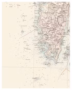 Historisk karta över Onsala, år 1863