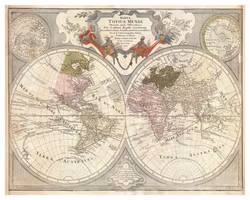 Historisk världskarta från 1775