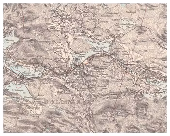 Historisk karta över Alfta, år 1915