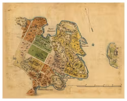 Historisk karta över Vaxholm, år 1776