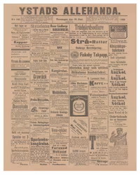 Löpsedel / tidning från Ystad, år 1903