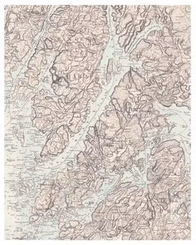 Historisk karta över Gullmarsfjorden, år 1858