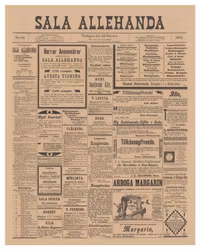 Löpsedel / förstasida från Sala, år 1894