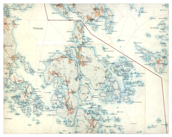 Historisk karta över Långön och Ringsön, år 1897-1901