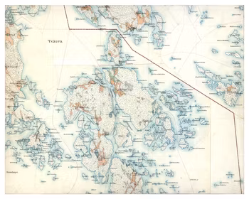 Historisk karta över Långön och Ringsön, år 1897-1901