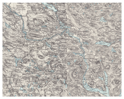 Historisk karta över Ljusdal, Färila och Järvsö, ca. år 1900