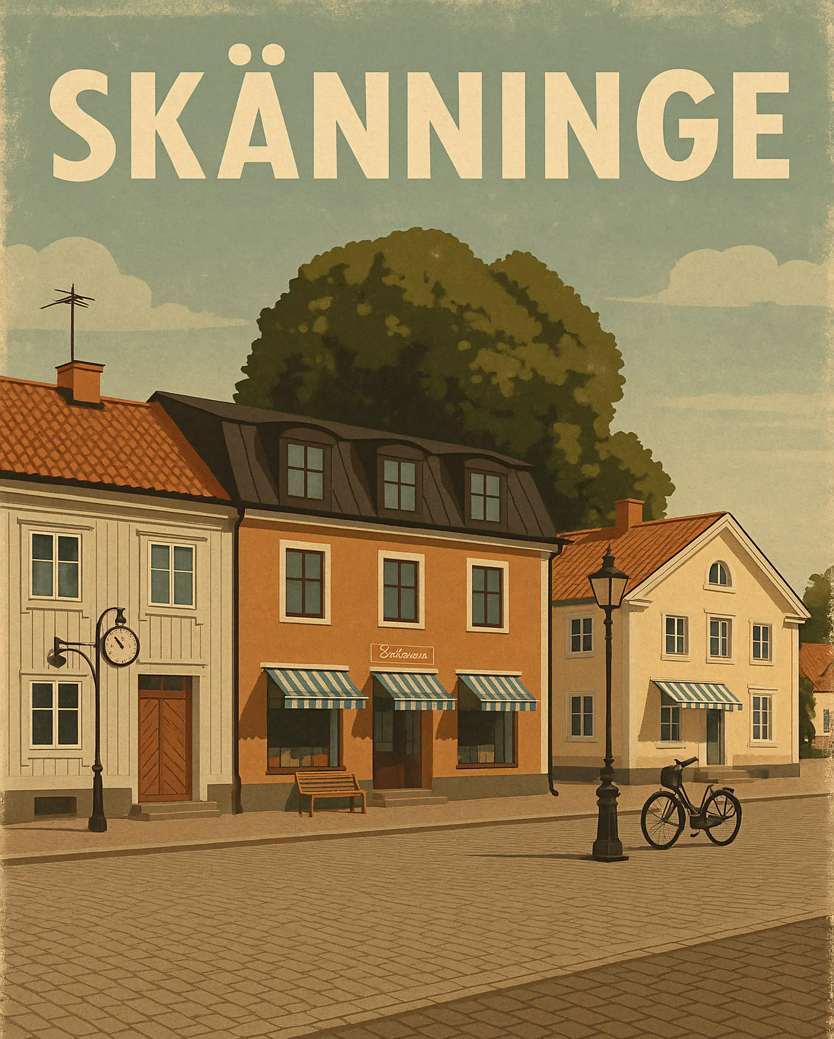 Ge ditt hem karaktär med Skänninge – unik vintageaffisch - Historiehemmet