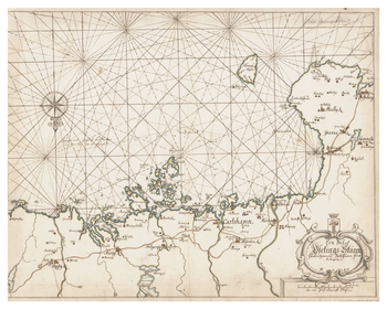 Historisk karta över Blekingekusten, år 1684
