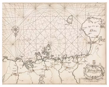 Historisk karta över Blekingekusten, år 1684