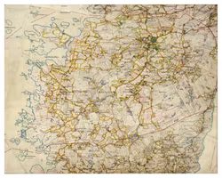Historisk karta över Vallda, år 1919-1925