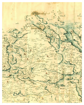 Historisk karta över Orust, 1600-tal