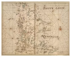 Historiskt sjökort över Göteborgs skärgård, år 1692