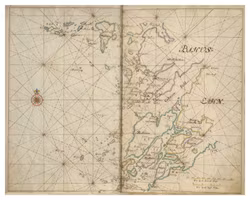 Historiskt sjökort över Bohusläns skärgård (Lysekil), år 1692