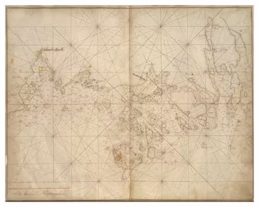 Historiskt sjökort över Blekinges skärgård (Karlshamn), år 1692