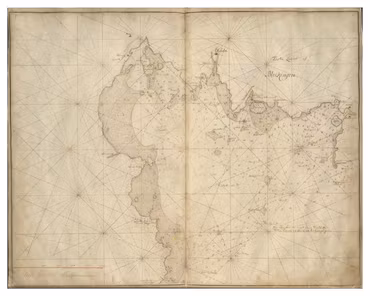 Historiskt sjökort över Blekinges skärgård (Pukaviksbukten), år 1692