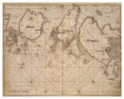 Historiskt sjökort över Blekinges skärgård (Sturkö), år 1692