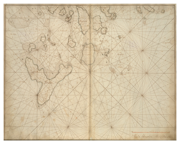 Historiskt sjökort över Blekinges skärgård (Tärnö), år 1692