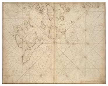 Historiskt sjökort över Blekinges skärgård (Tärnö), år 1692