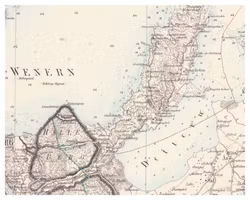 Historisk karta över Vänersnäs, år 1858