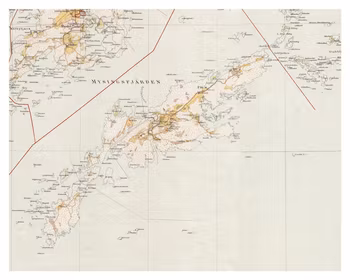 Historisk karta över Utö, år 1906