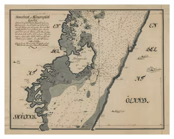 Historiskt sjökort över Kalmarsund (Skäggenäs), år 1768