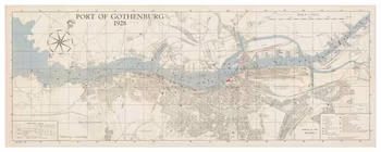 Historisk karta över Göteborg, år 1928
