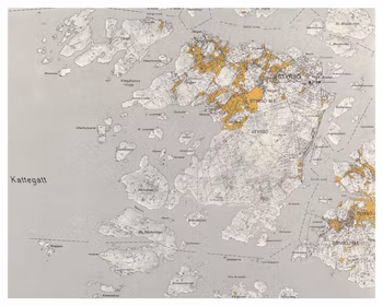 Historisk karta över Styrsö, år 1935