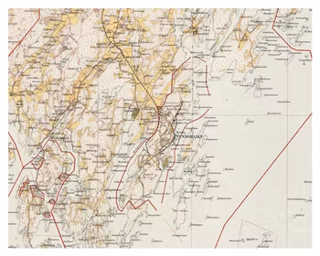 Historisk karta över Nynäshamn, år 1906