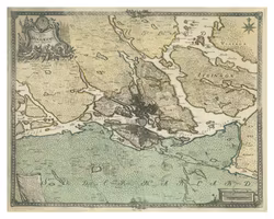 Historisk karta över Stockholm, år 1729