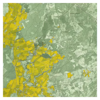 Historisk karta över Tönnersjö, år 1969