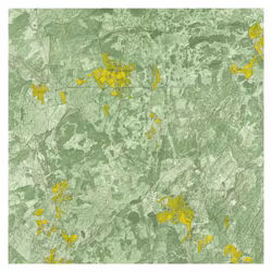 Historisk karta över Allared, år 1969