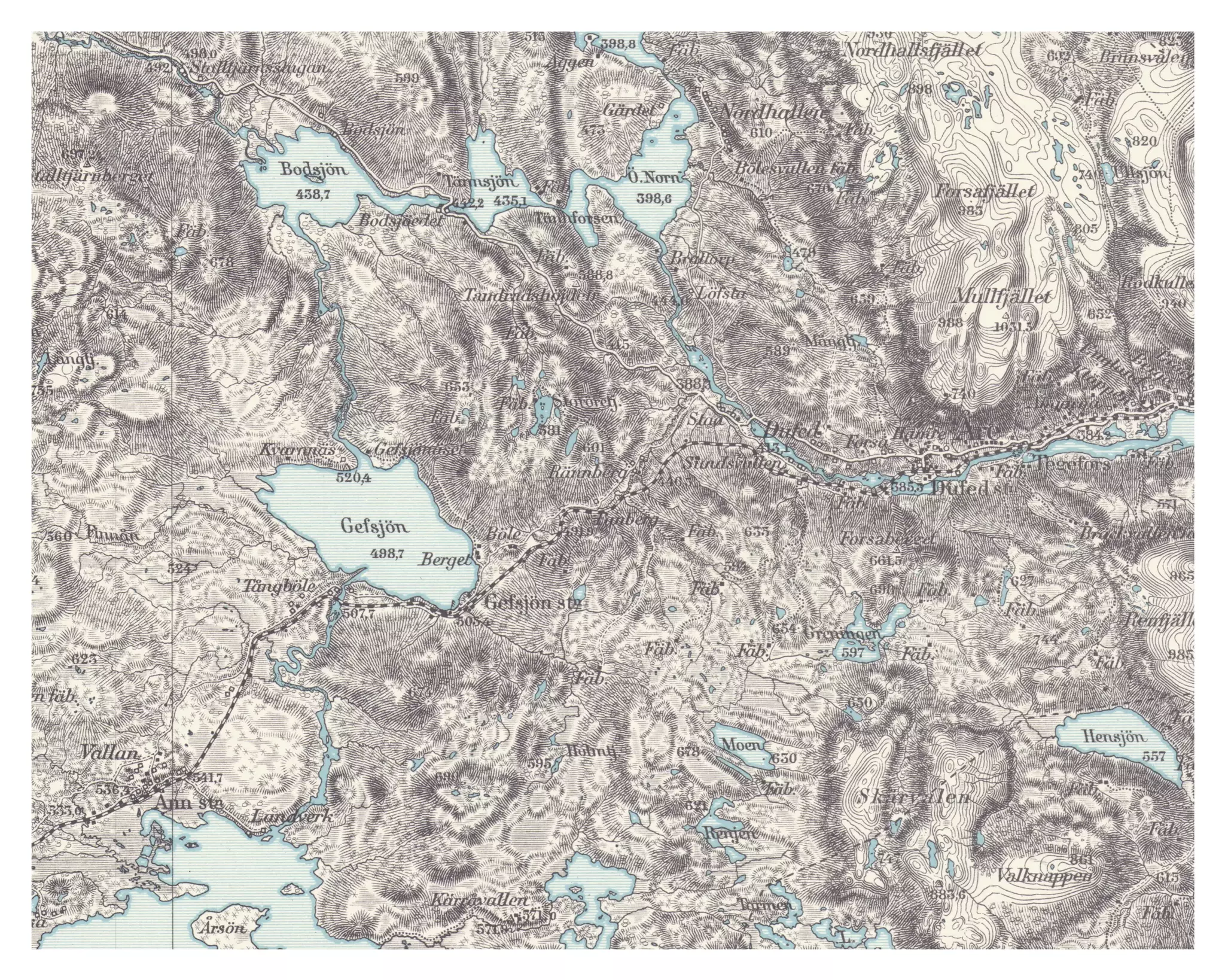 Historisk karta över Duved, år 1904