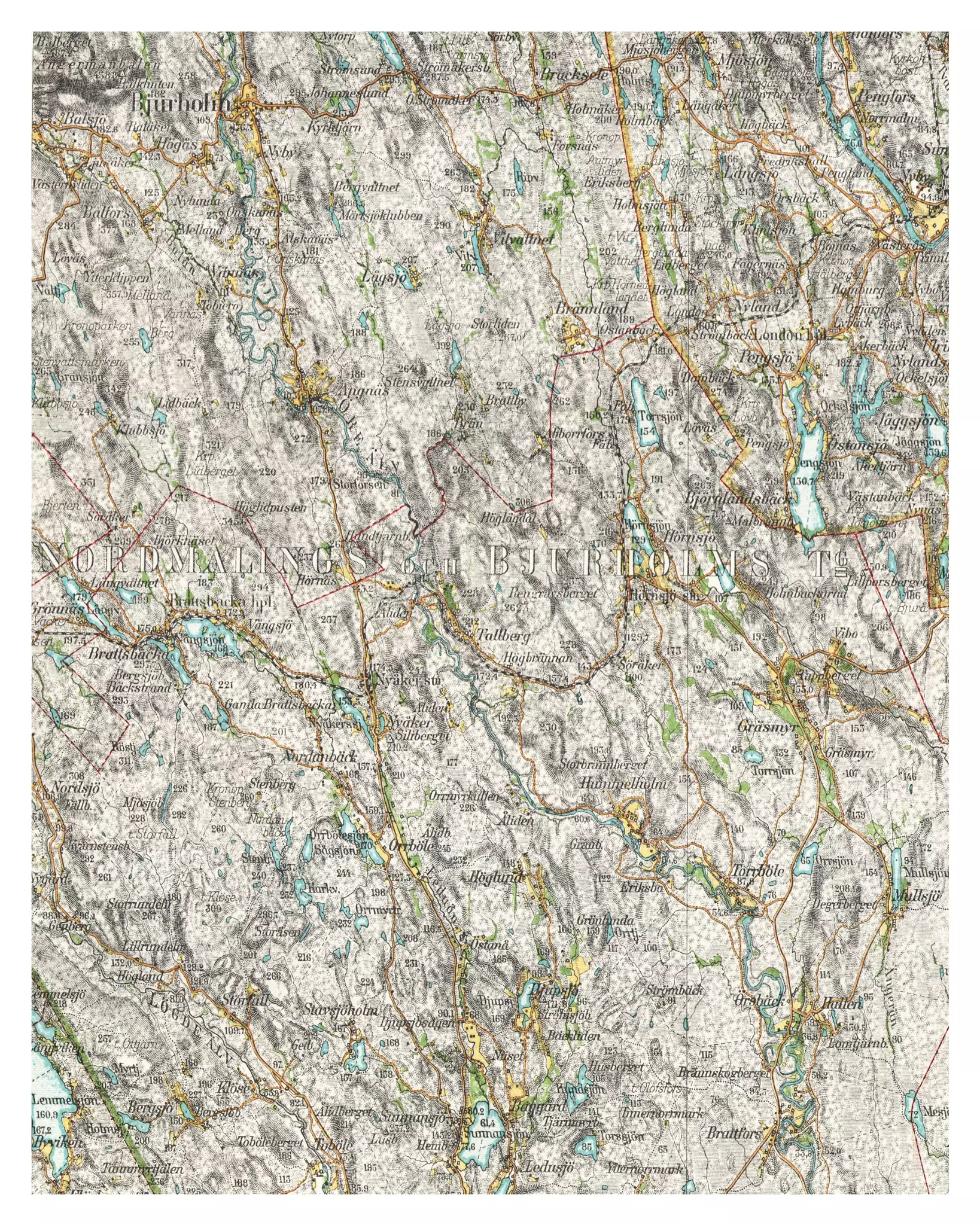 Historisk karta över Tallberg, år 1923