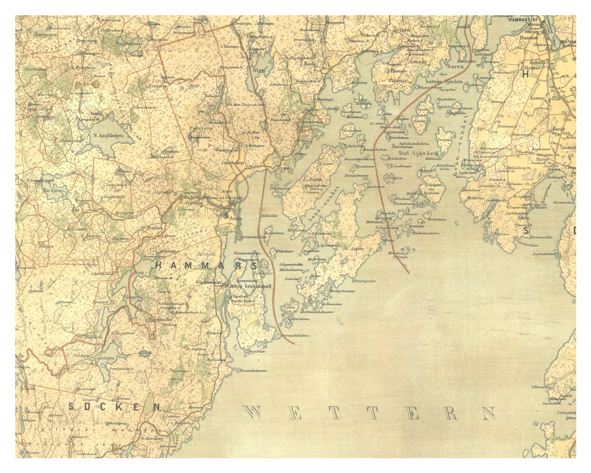 Historisk karta över Olshammar, år 1867-1873