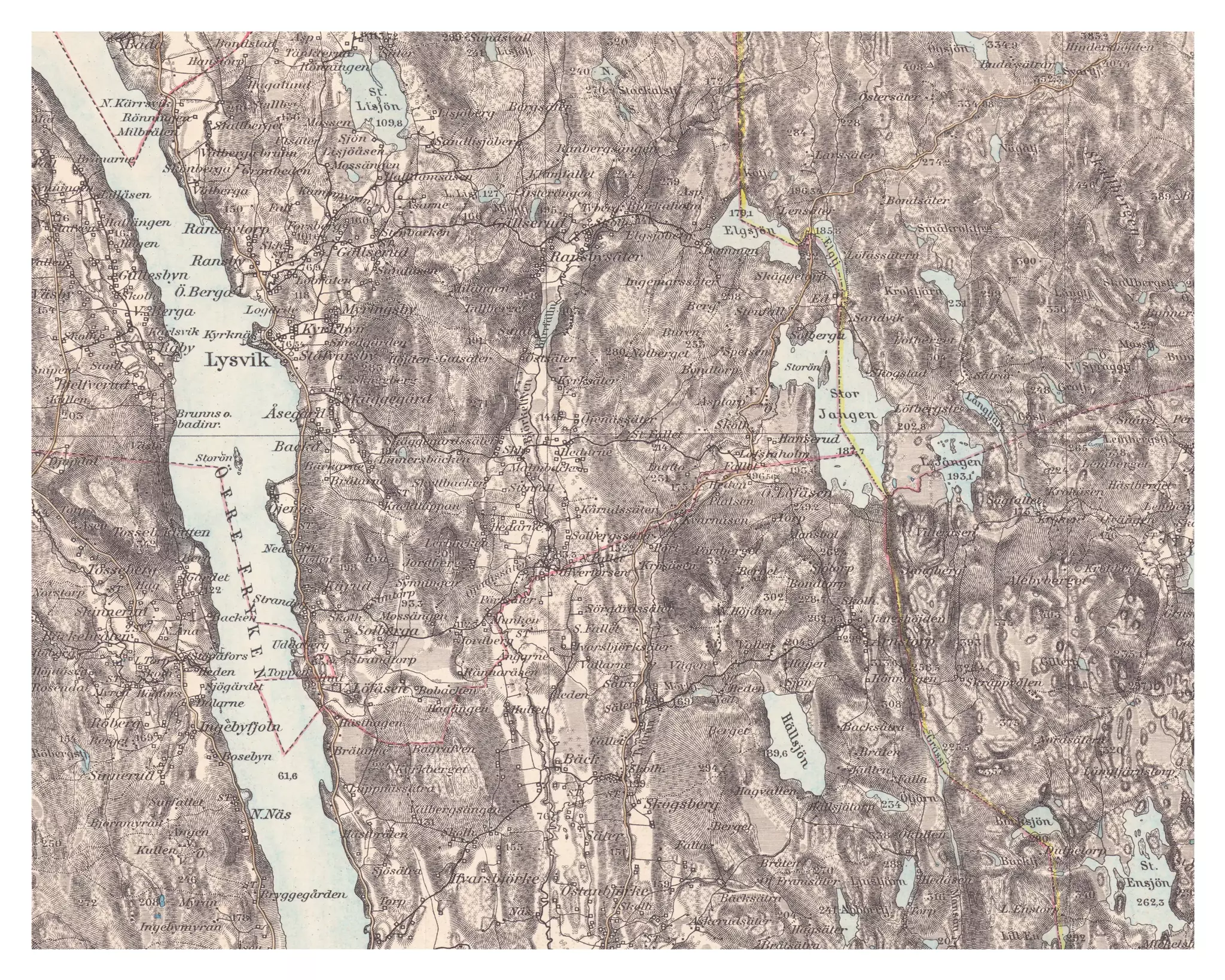 Historisk karta över Lysvik, år 1893