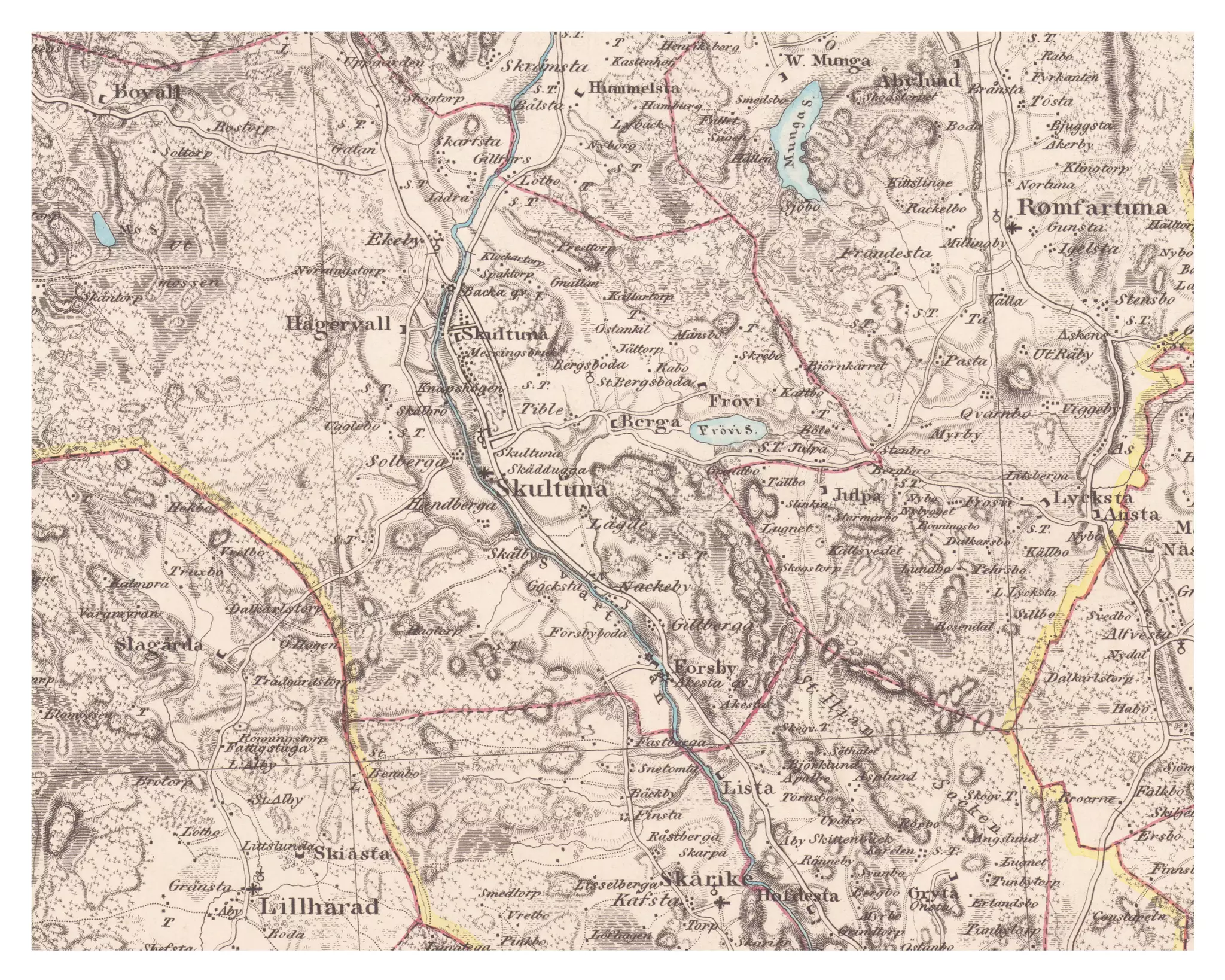 Historisk karta över Skultuna, år 1859