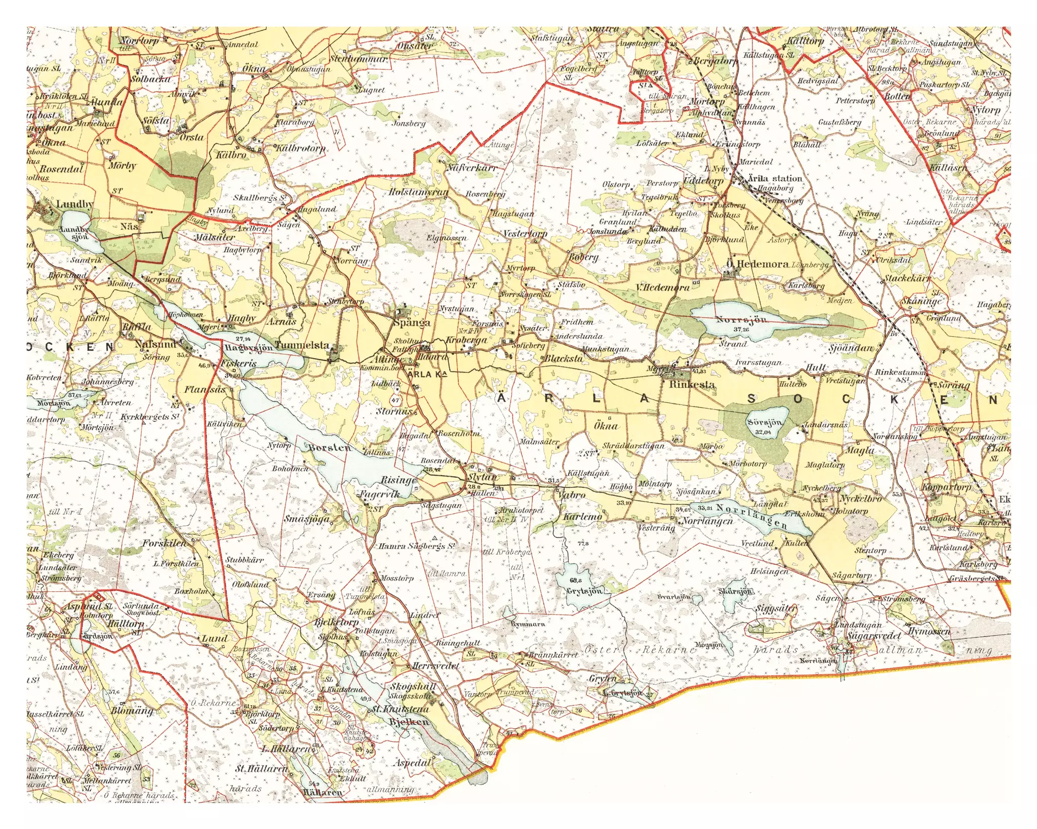 Historisk karta över Ärla, år 1903