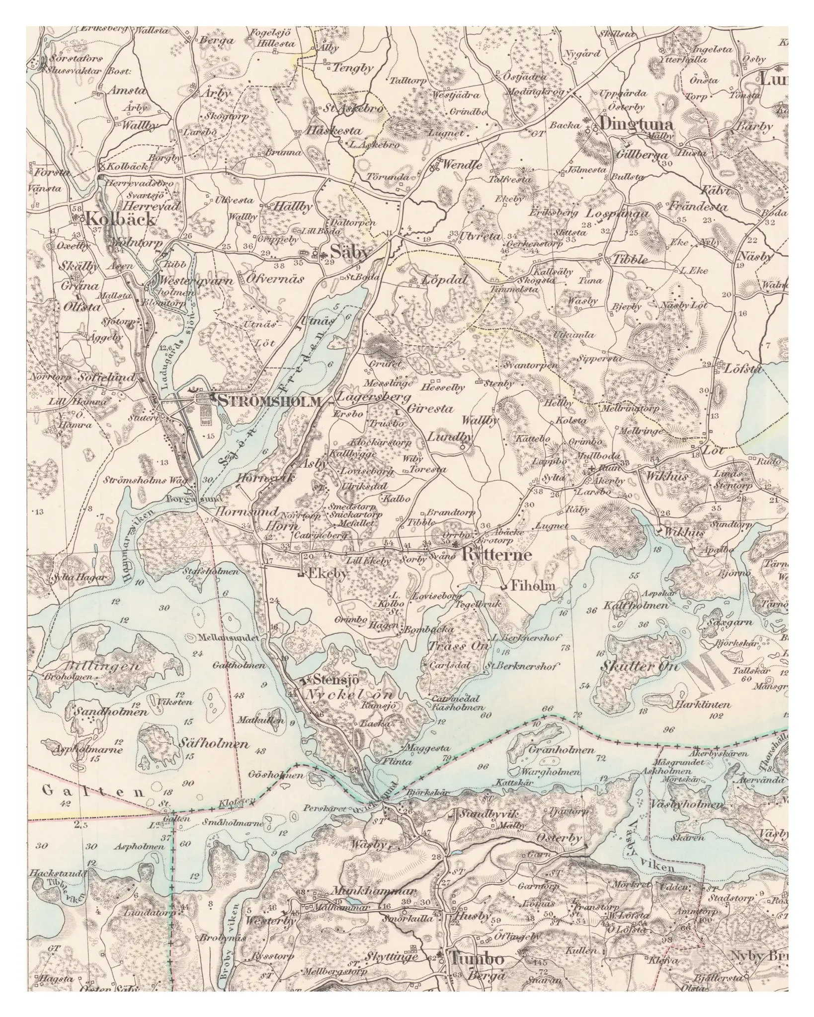Historisk karta över Strömsholm, år 1868 - Historiehemmet