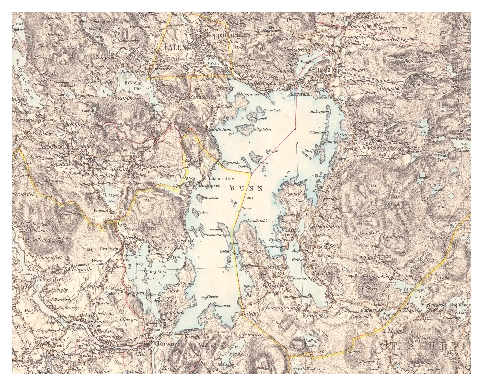 Historisk karta över Vika, år 1899