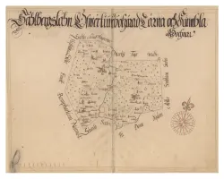 Historisk karta över Kumla och Tärna socknar, år 1688