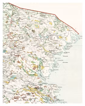 Historisk karta över Byske socken, år 1870-1878